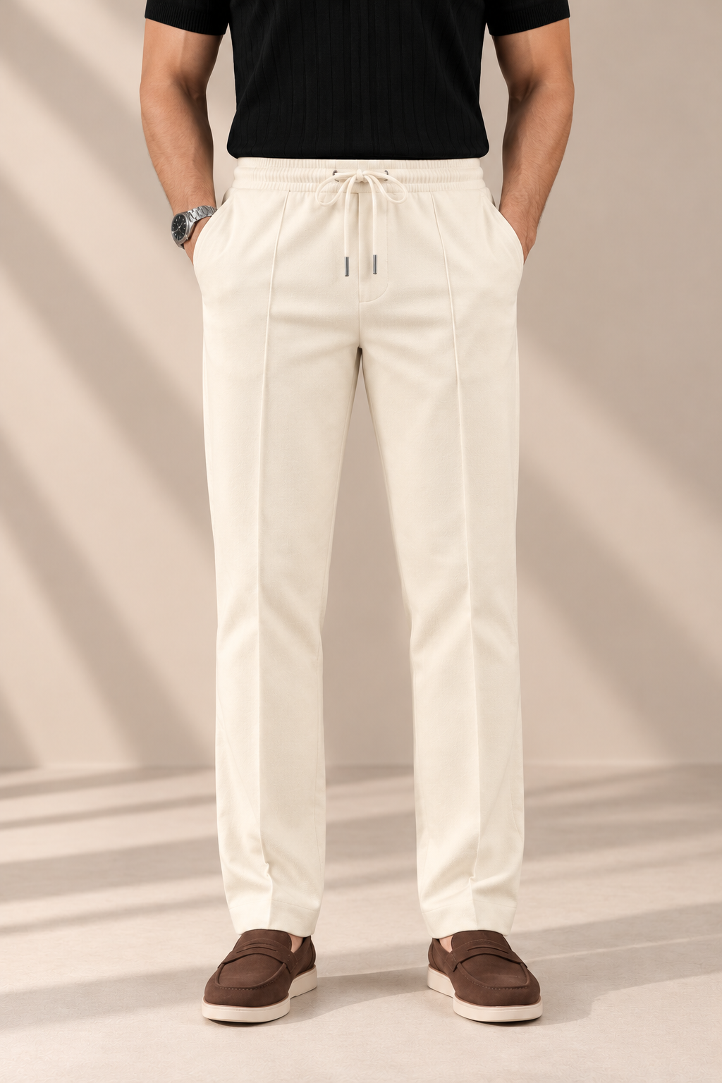 Classic Pintuck Straight Fit Trouser