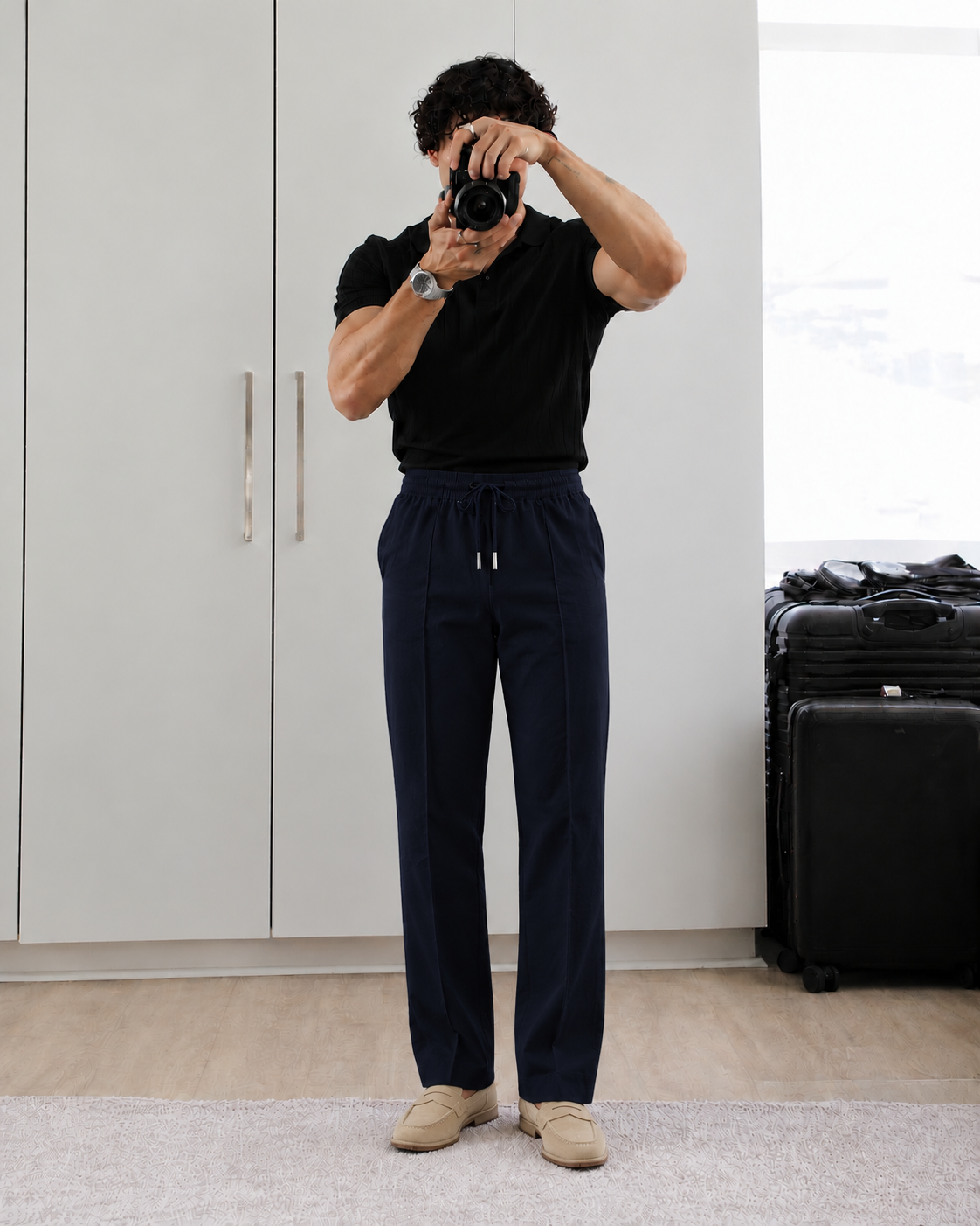 Classic Pintuck Straight Fit Trouser